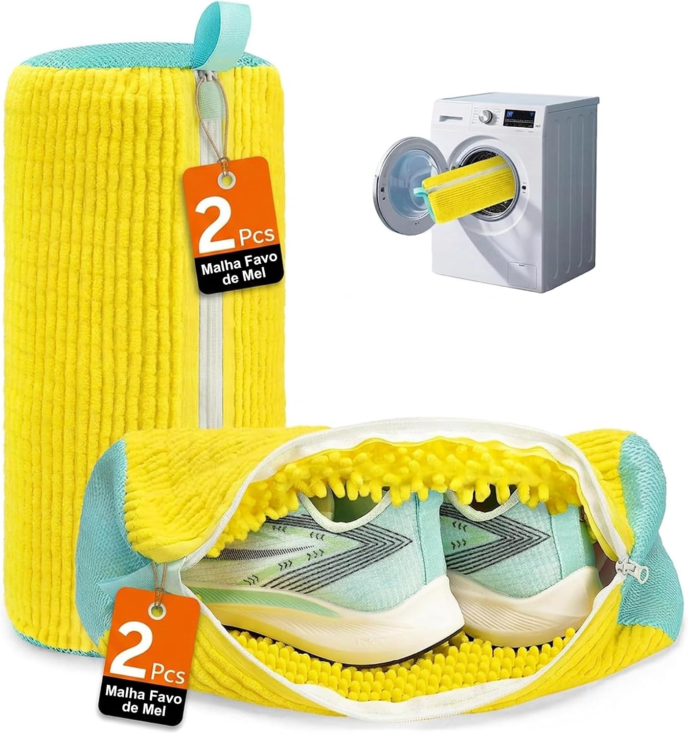 Kit 2 Saco para Lavar Tênis para Calçados (Amarelo) Kit 2 Saco para Lavar Tênis para Calçados (Amarelo)