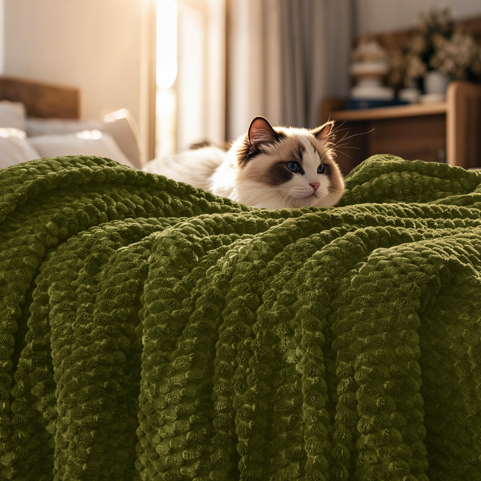 PHF Ultra Soft Fleece Blanket Twin Size, No Shed No Pilling Luxury Plush Cozy 300GSM Lightweight Blanket for Bed, Couch, Chair, Sofa Suitable for All