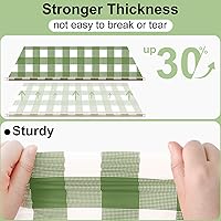 Vista 226 de Smiry Paquete de 10 Manteles Desechables de Cuadros Vichy Azules - 54" x 108" Mantel de Plástico de Servicio Pesado, Cubiertas de Mesa Impermeables