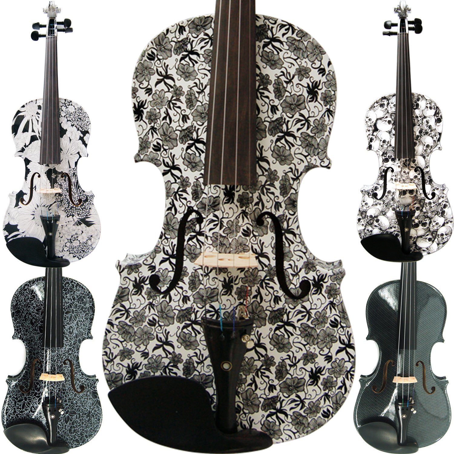 Aliyes Premium Handmade Acoustic Violin 4 4 Full Size Kit Solid Wood Violin with Case,Bow,Rosin,Strings-E309