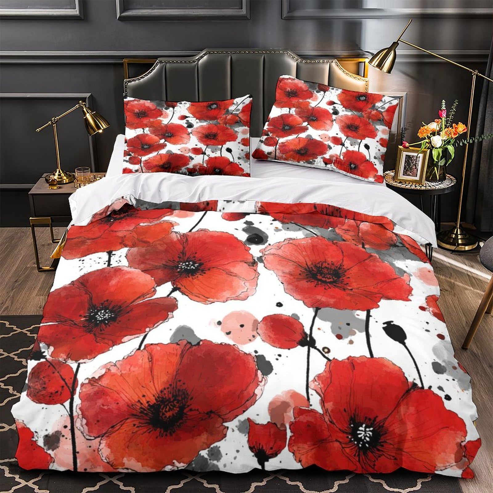 Housse de Couette Tracteur d'hiver 260x220cm Super King Parure de Lit Microfibre