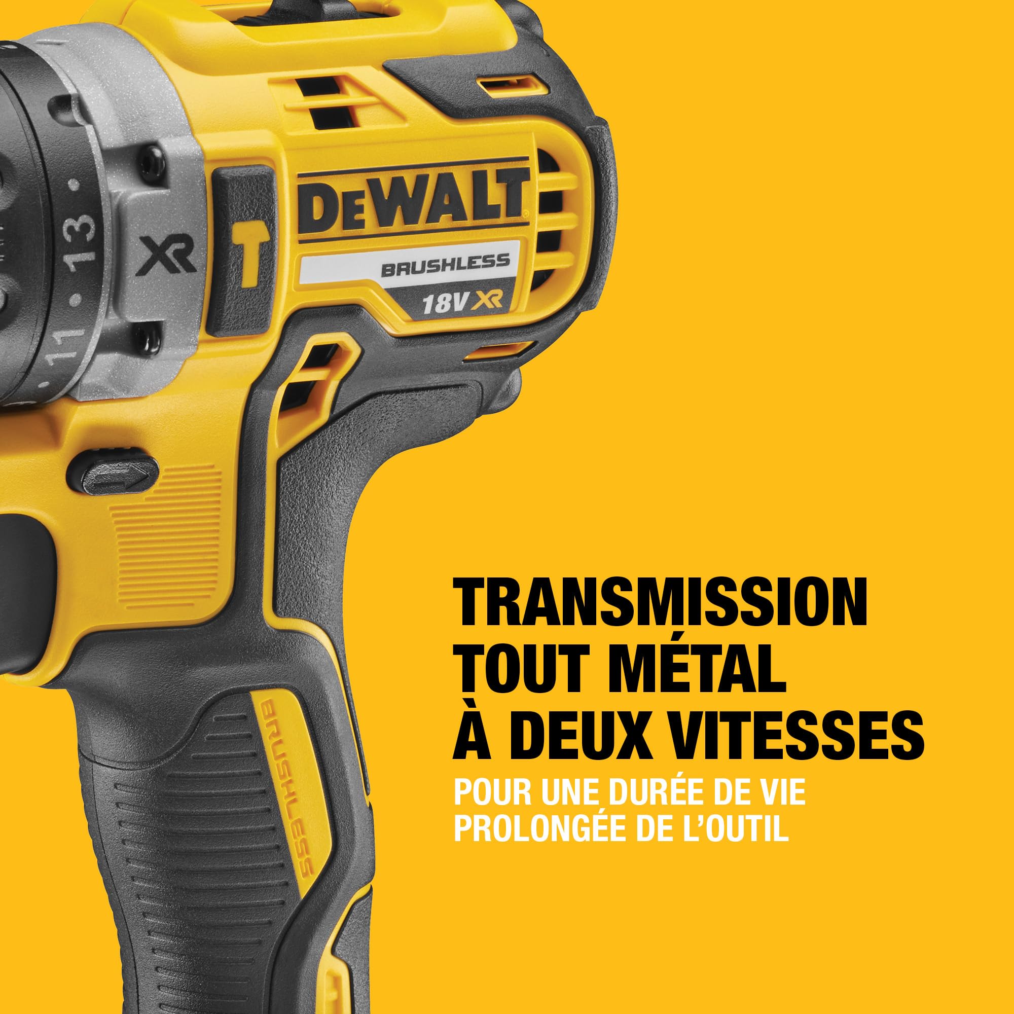 DEWALT DCK266P2-QW XR Brushless Double 18V Perceuse à Percussion Visseuse à Chocs Kit avec Batteries 5Ah et Chargeur Multivoltage