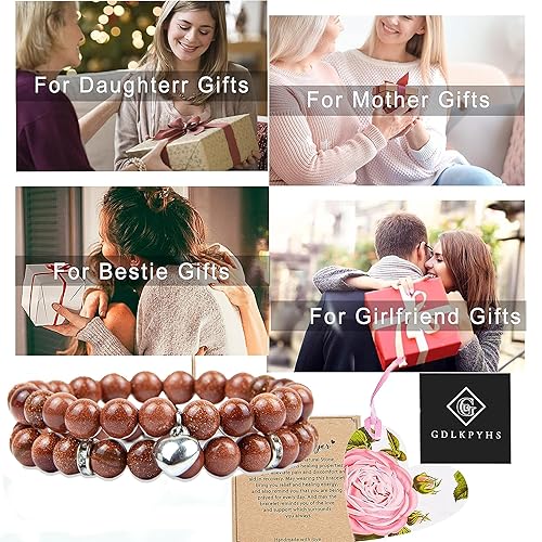 Miniatura 7 de Healing Bracelets for Women - Goldstone Bracelet - Healing Prayers Crystal Bracelet, 8mm Natural Stone Anti Anxiety Stress Relief Yoga Beads Get