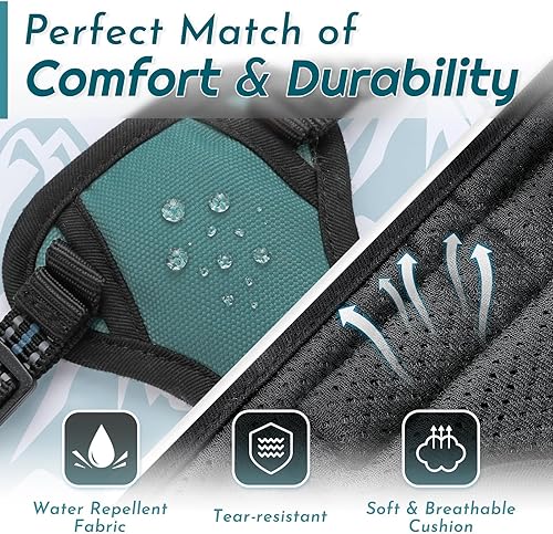 Miniatura 425 de Eagloo Arnés para perro de tamaño mediano, chaleco de servicio sin tirones con tiras reflectantes y asa de control, ajustable y cómodo para caminar