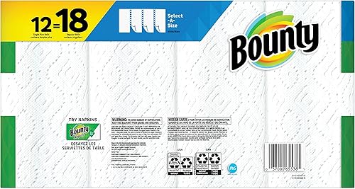 Miniatura 79 de Bounty Select-A-Size - Toallas de papel, blanco, 8 rollos dobles Plus = 20 rollos regulares
