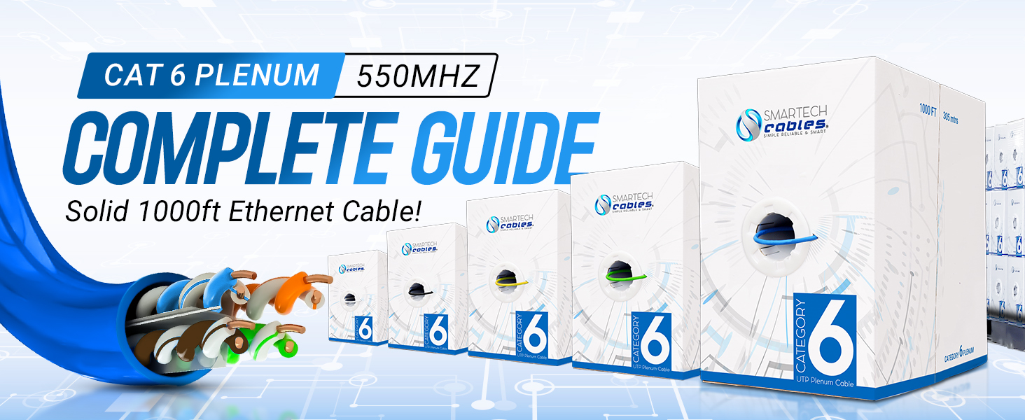 【SALE中！！】MEDIATER Anytab LE/M1079BLE-464 Amazon.com: Smartech Cables | CAT6 Plenum Cable 1000ft Blue