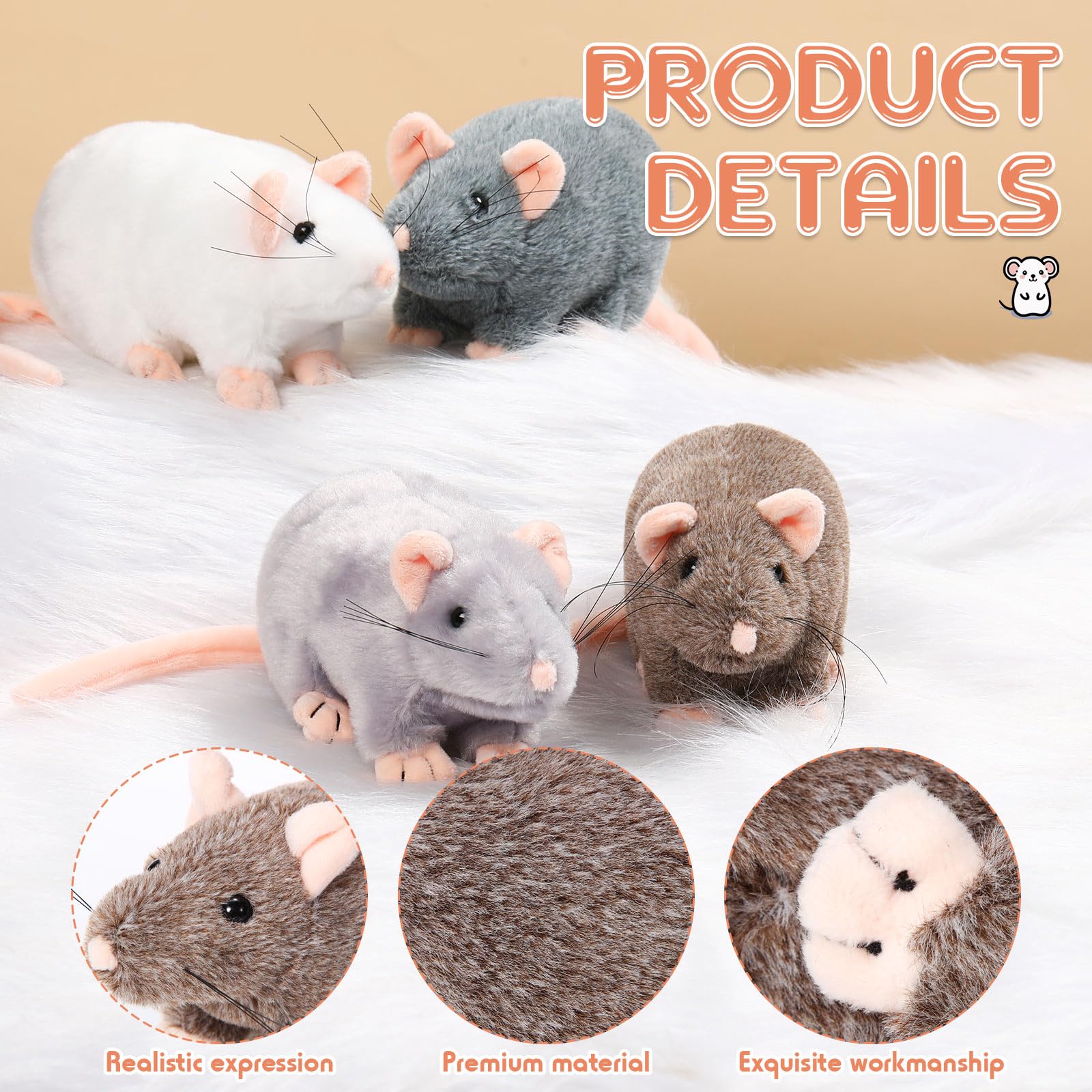 Amazon.co.jp: Honoson 8個 ネズミぬいぐるみ ネズミぬいぐるみ 7