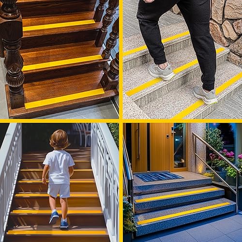 Miniatura 149 de Cinta de tracción antideslizante, 12 pulgadas x 30 pies, mejor agarre, fricción, adhesivo abrasivo para escaleras, peldaños en pisadas, interiores