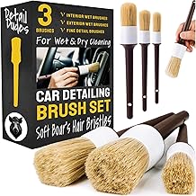 Auto Reinigungsset von Pinsel - 3 Stück Ultrasoft Auto Innenraum Reiniger Detailpinsel - Motorrad Reiniger, Bürste Reinigung Set - Car Detailing Kit, Autopflege Reinigungspinsel Innenraum, Außenraum