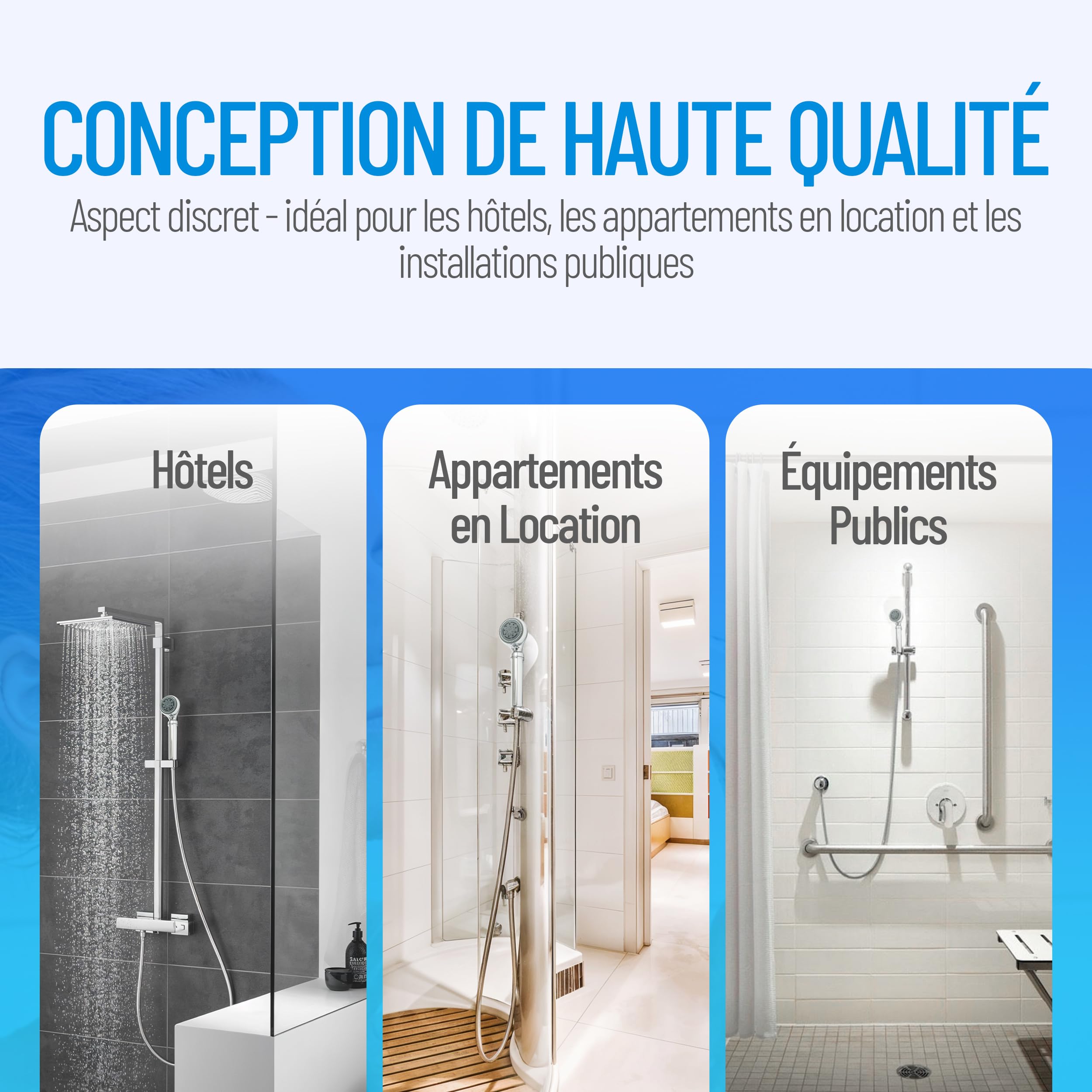 pommeau de douche anti légionellose | Filtre fiable les légionelles dangereuses | Installation facile | Discret
