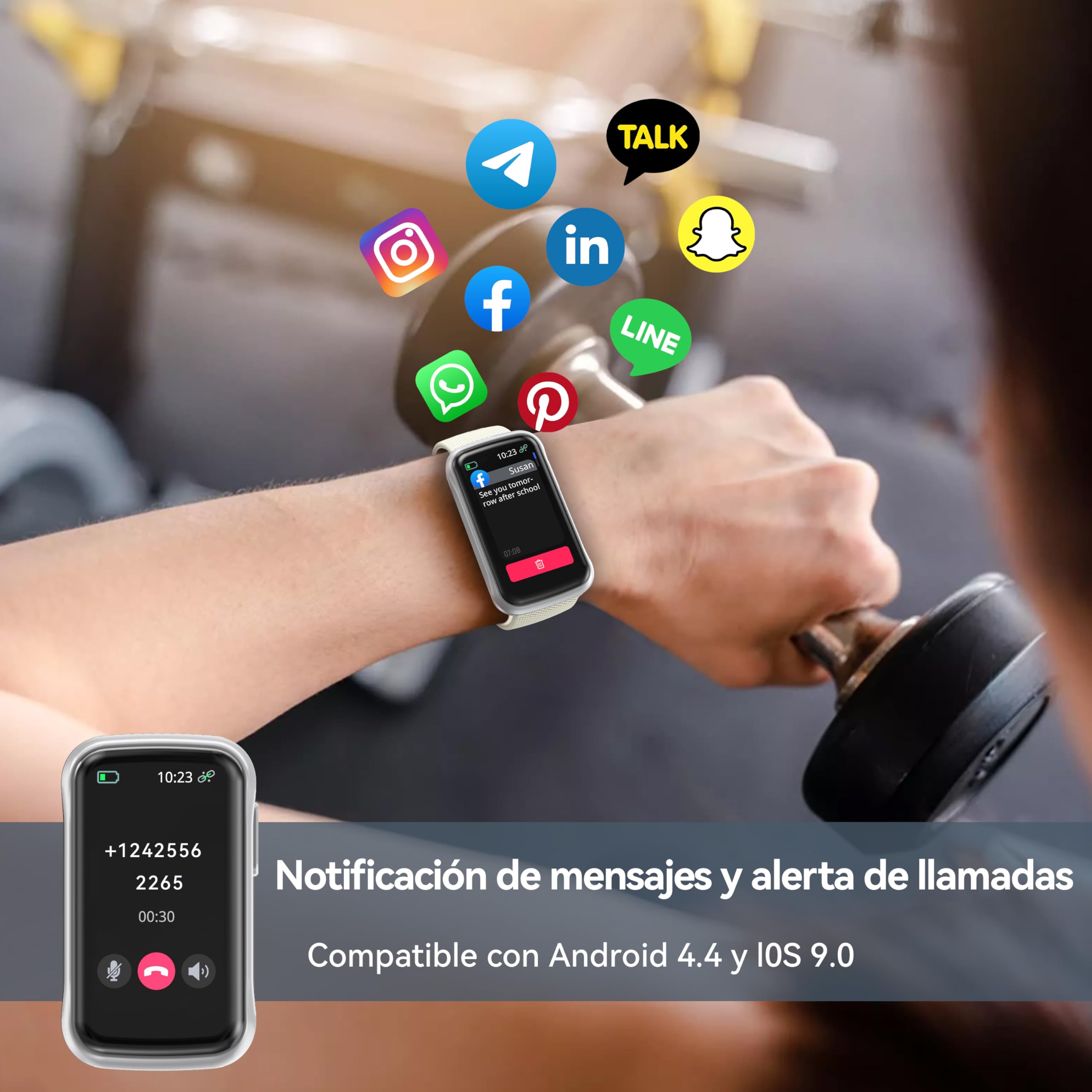 OUKITEL Smartwatch Donna Uomo con 2 Cinturini, Orologio Smartwatch 24+ Modalità Sportive, Fitness Tracker con Sonno/SpO2/24H Cardiofrequenzimetro, Impermeabile IP68 Smart Watch Bianco per Android iOS