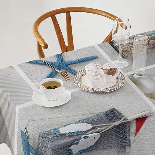 Miniatura 1041 de Mantel floral hippie, diseño retro de los años 70, naranja, rosa, azul, floral, bohemio, estampado estético de margaritas, para fiesta, picnic