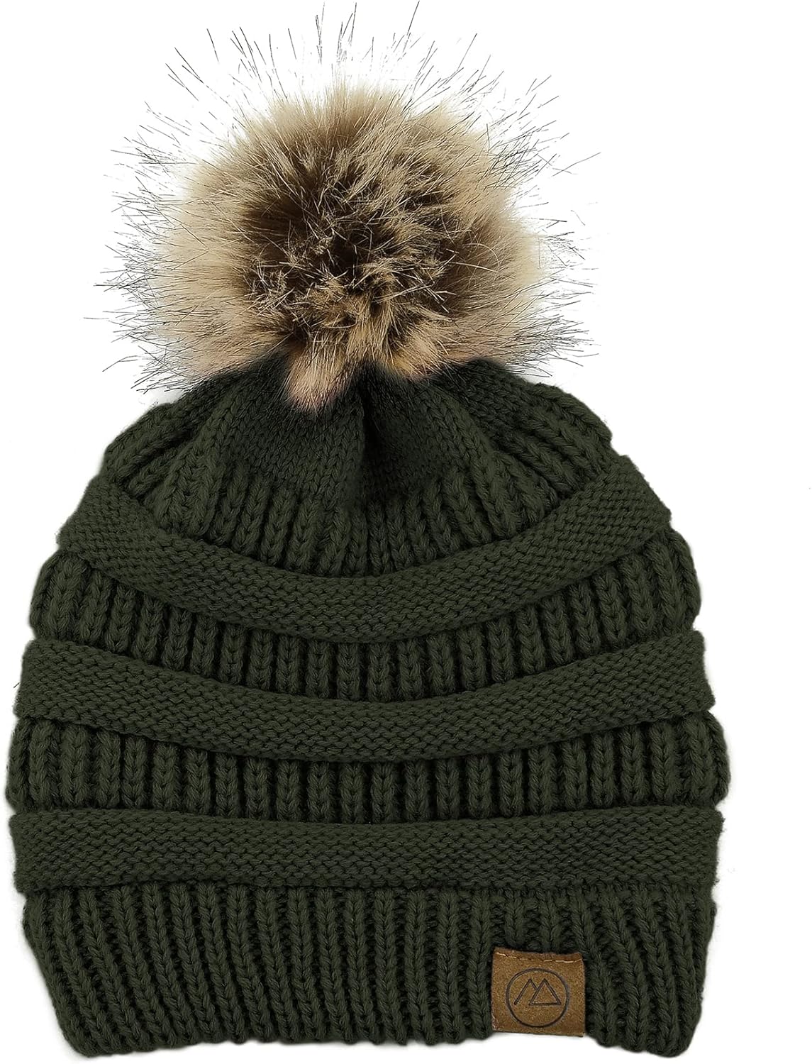 Zando Satin Lined Winter Hats for Women Beanies Women Satin Lined Beanie with Pom Pom Beanie Warm Winter Hat Knit Hats - Image 2