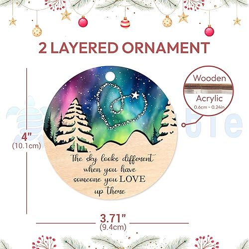 Miniatura 4 de Hyturle - Adornos de Navidad conmemorativos para la pérdida de un ser querido, adorno conmemorativo para árbol de Navidad, recuerdo conmemorativo de