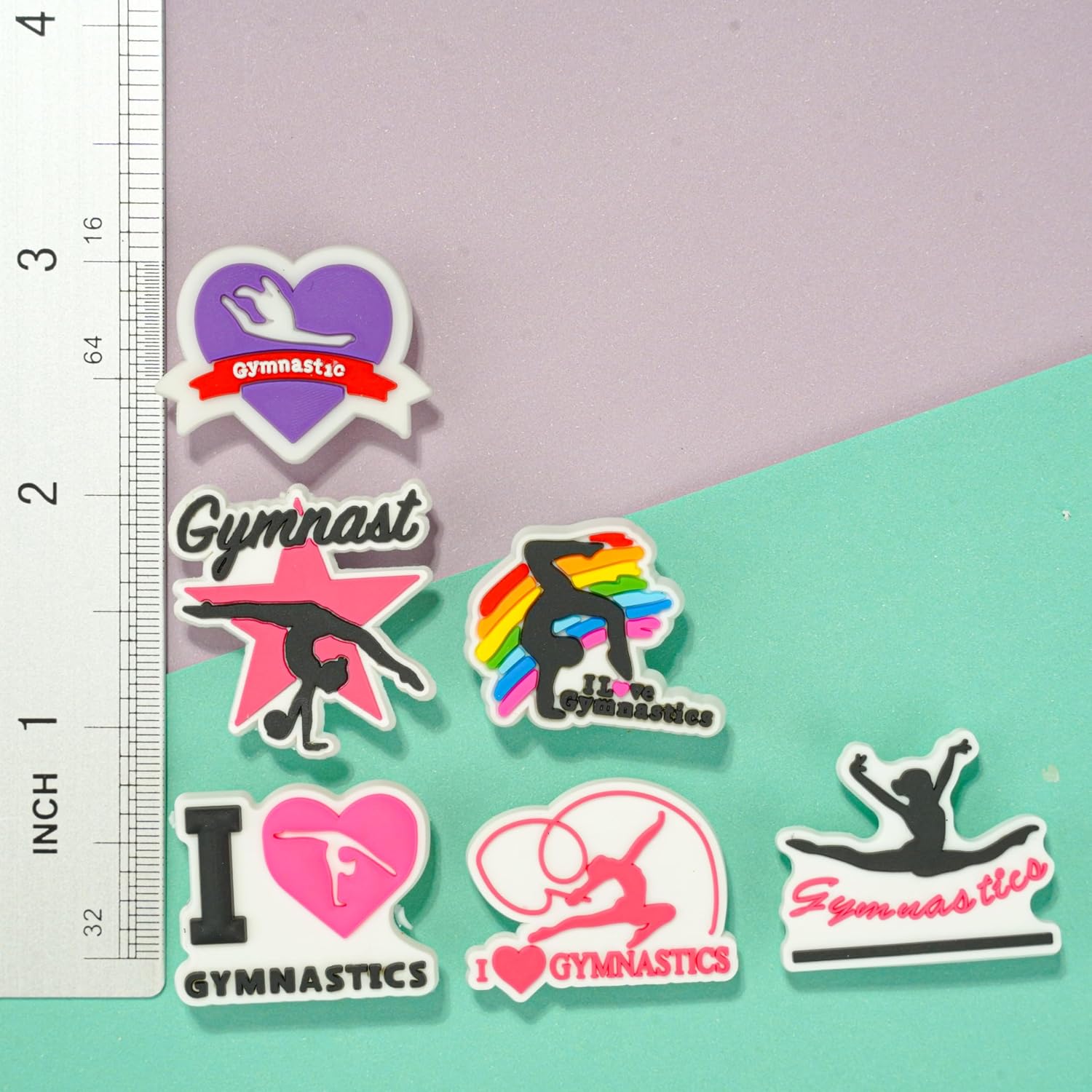 Gymnastics Shoe Charms - Decorative Gymnastics-themed PVC Accessories for Wristbands, Sandals, Bracelets - Gifts for Holidays and Special Occasions