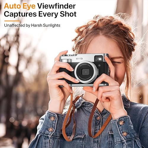 Miniatura 5 de Cámara digital 5K con cámaras delanteras y traseras para fotografía, cámara de video con visor de enfoque automático UHD 5K Vlogging Cámara para