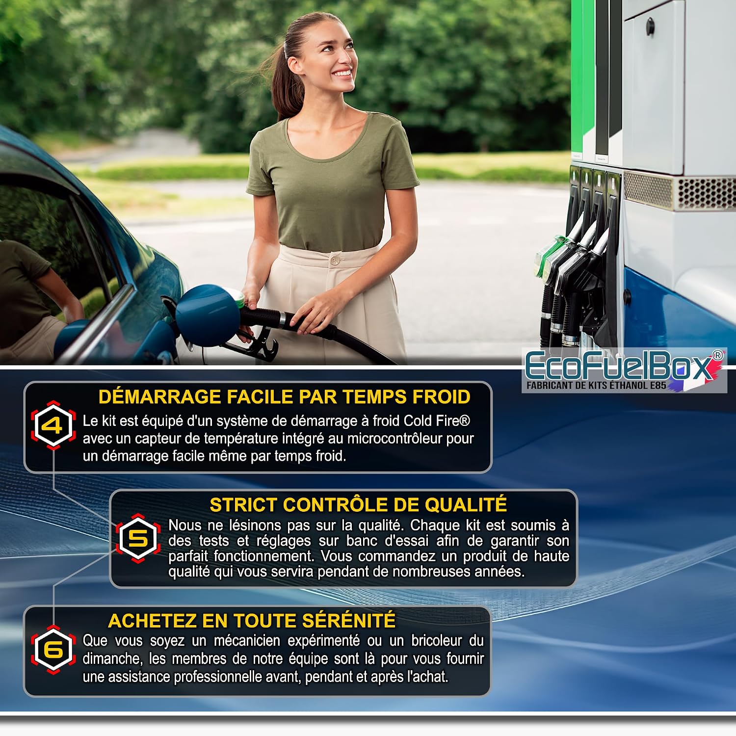 Kit éthanol Ethanol Flex E85 4 cylindres vue de face