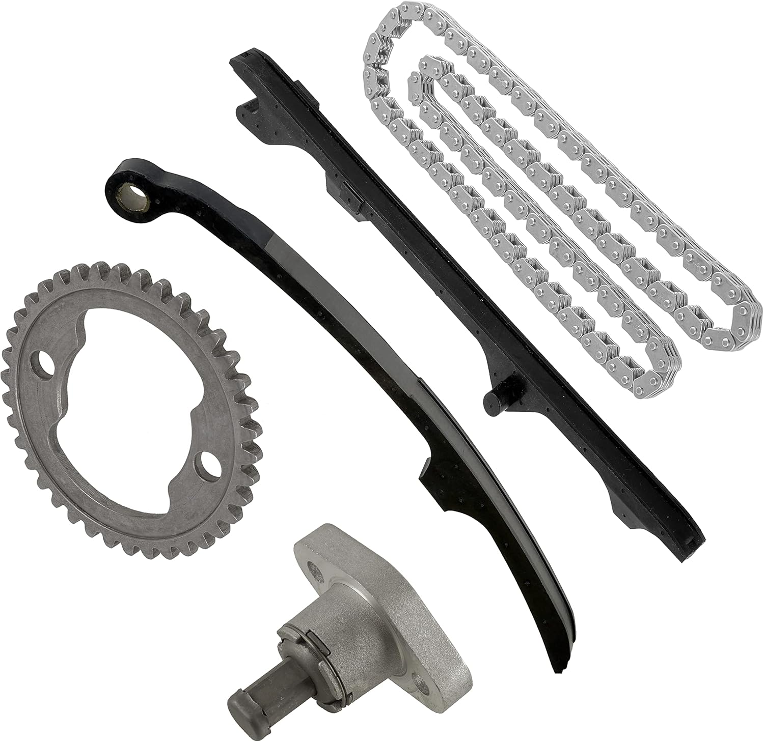 Caltric Cam Timing Chain with Guide Tensioner Sprocket Compatible with Honda Sportrax 400 TRX400EX 1999 2000 2001 2002 2003 2004 2005 2006 2007 2008