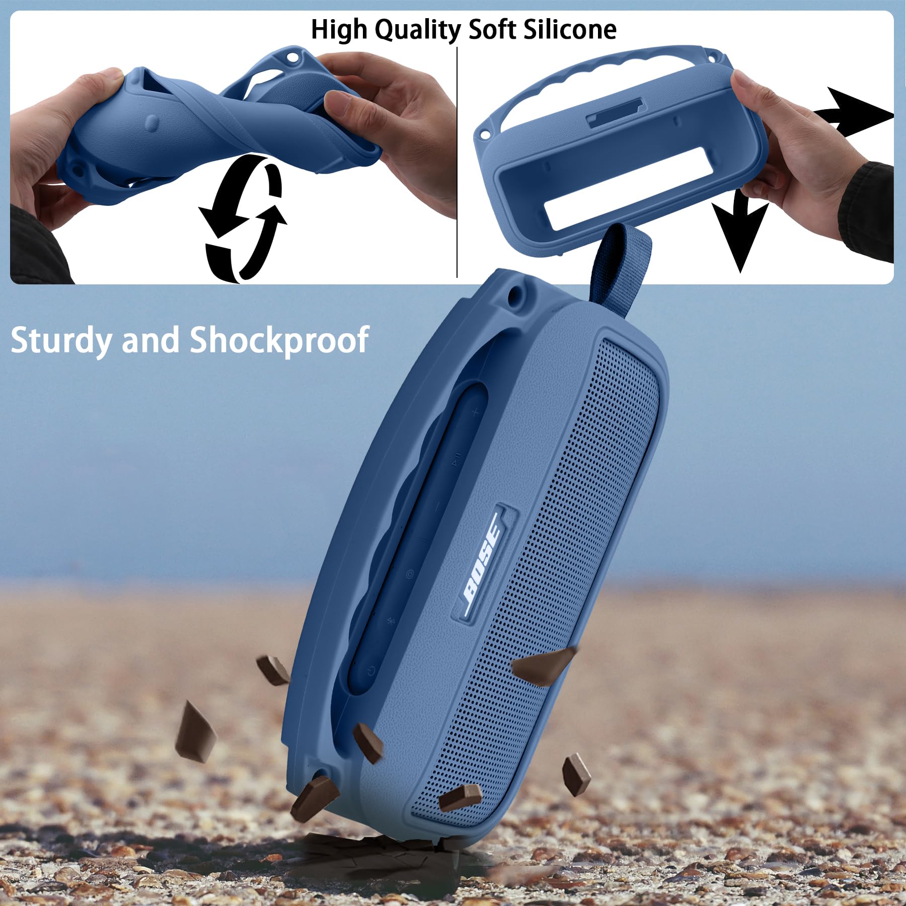 co2CREA Duro Viajar Caja Estuche Funda para Bose New SoundLink Flex 2nd Gen portátil（Funda Solo,Case Only）