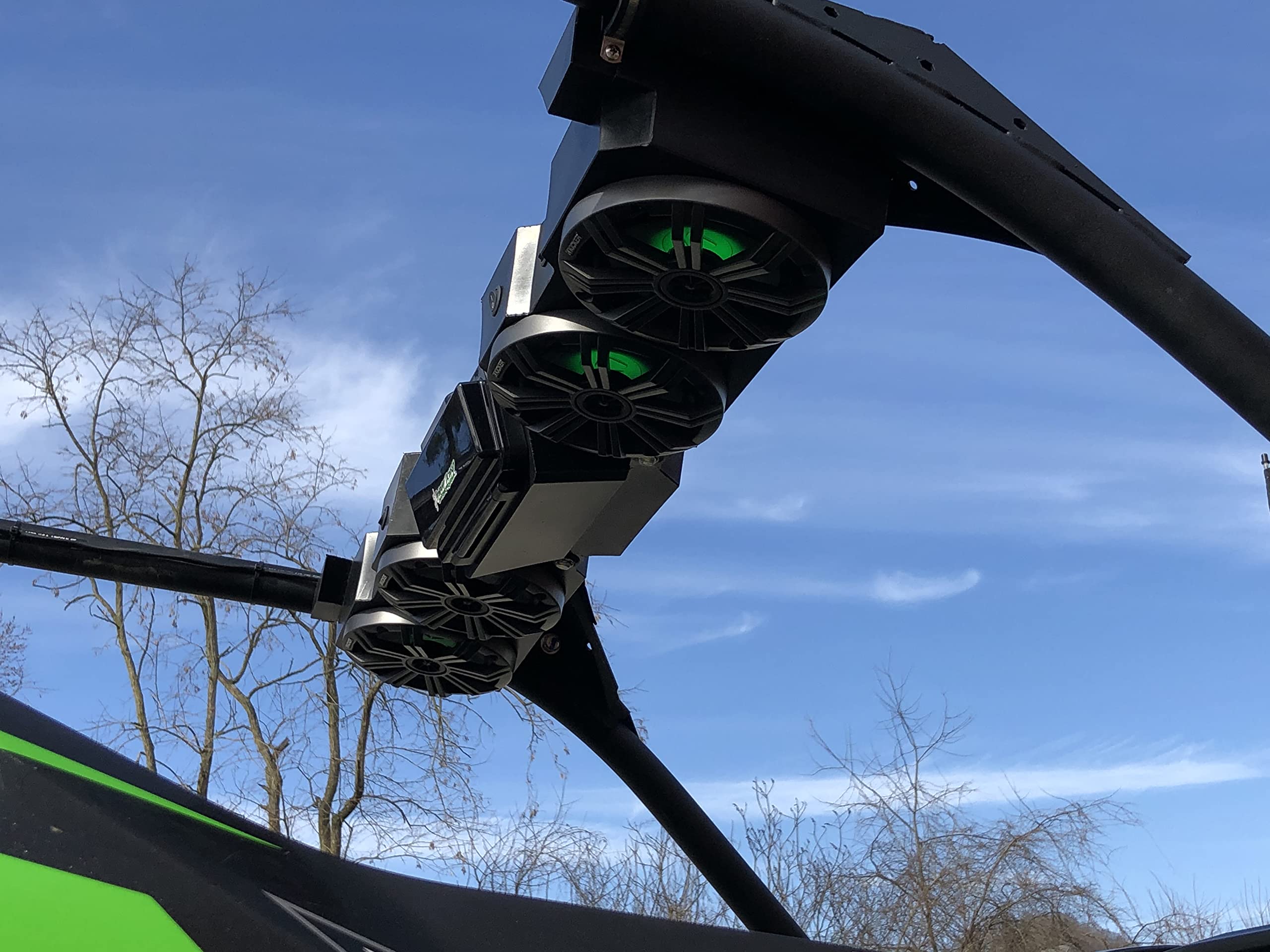 Teryx krx 1000 rgb stereo 4 color changing 6.5 marine speakers sound bar