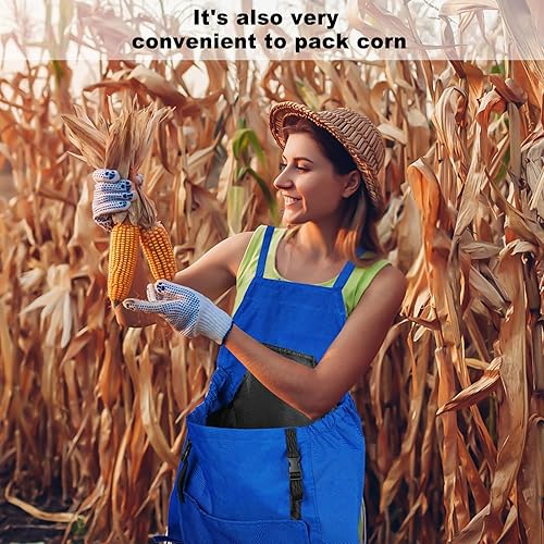 Miniatura 5 de Delantal de jardinería, delantal de jardín con bolsillos de liberación rápida, Oxford resistente al agua con correa cruzada de ajuste, trabajo