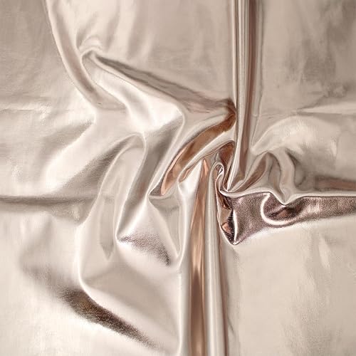 Miniatura 7 de Texco Inc Sólido 2-Way Stretch Poly Spandex tela metálica de peso medio, ropa hogar proyectos de bricolaje, plata 2 yardas