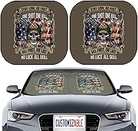 Vista 31 de Maizi - Parasoles delanteros para auto de 2 piezas, ajuste universal para parabrisas delanteros que se adaptan a la mayoría de los cupés, sedanes