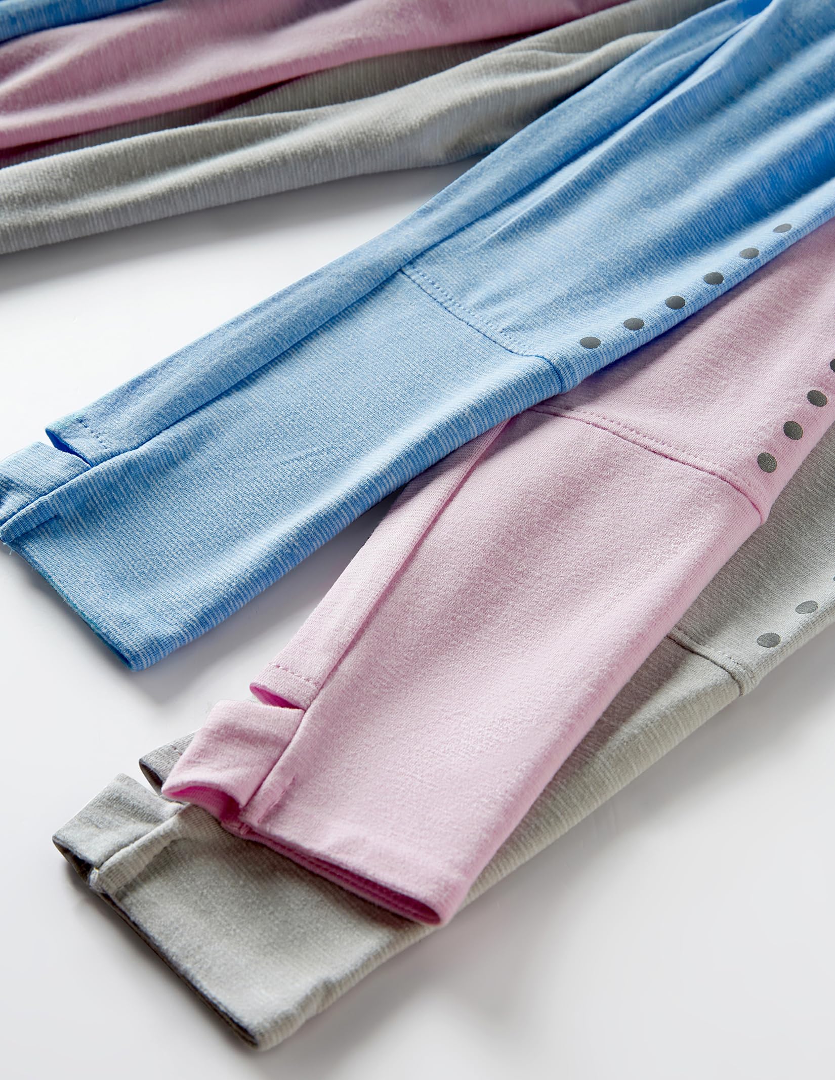 Paquete de 3 camisetas térmicas de forro polar para mujer, manga larga, cuello alto, para correr, entrenamiento, clima frío