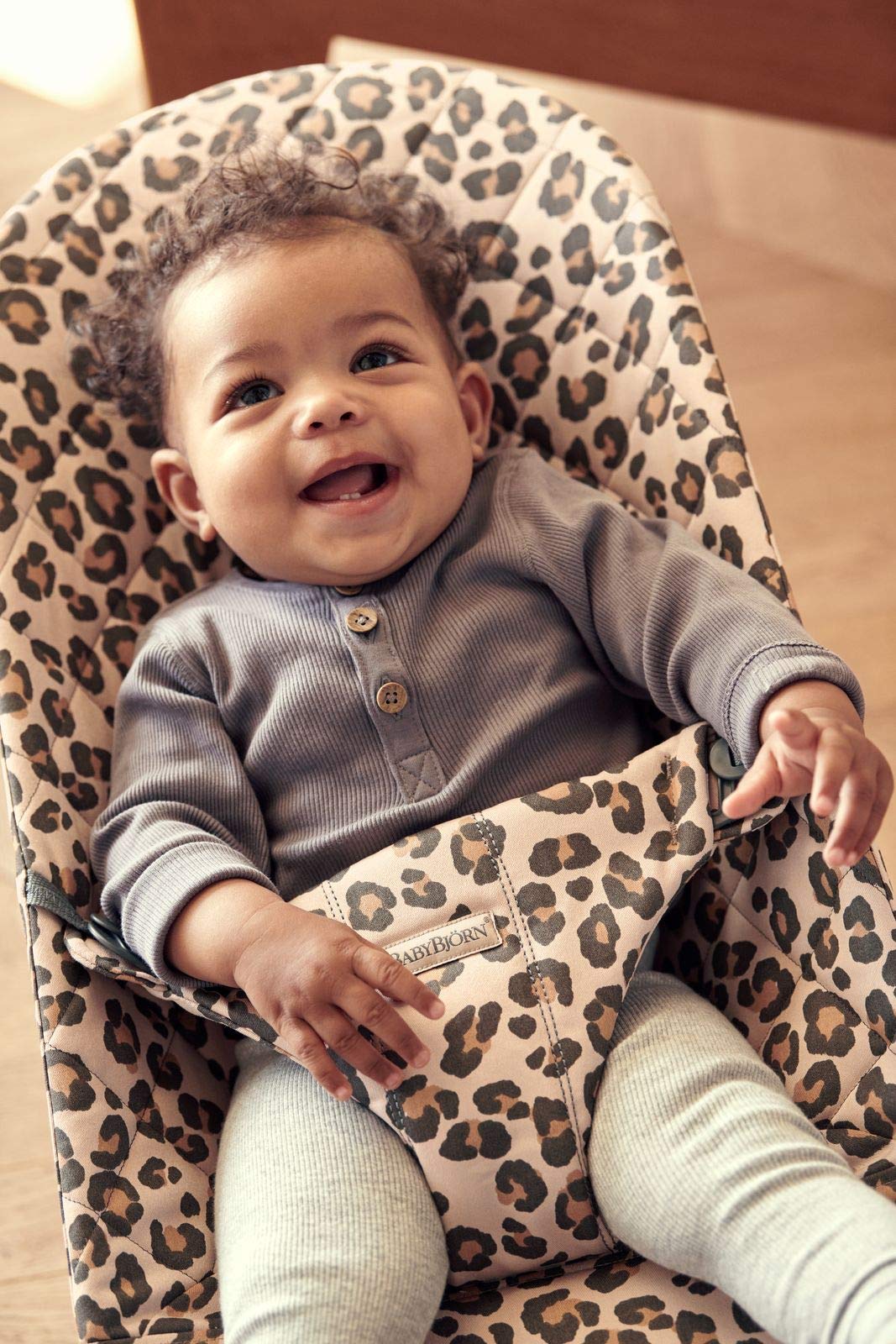 Baby Bjorn 006075 Bouncer Bliss Beige Leopard 1 Month and Up