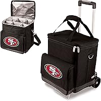 Vista 3 de Picnic TIME NFL Unisex-Adult NFL Cellar 6-Bottle Wine Carrier & Cooler Tote with Trolley