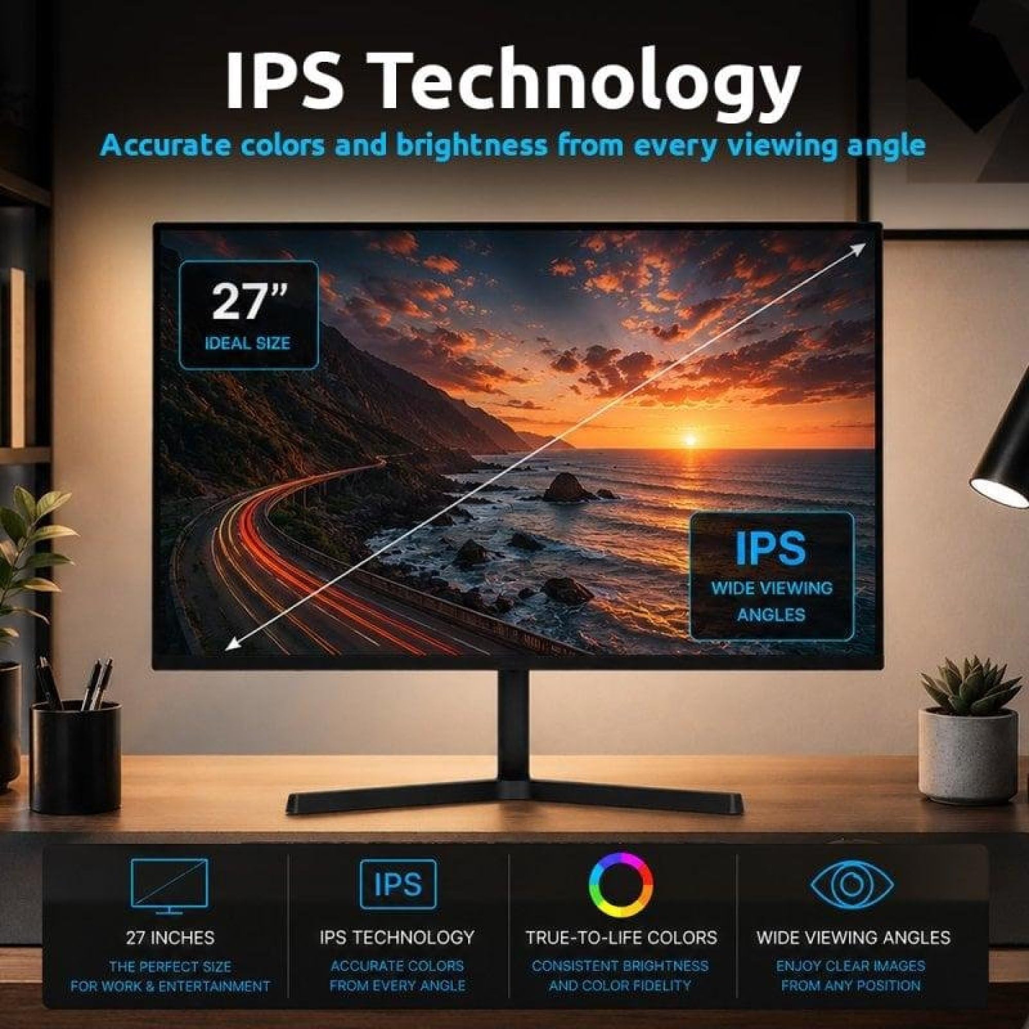 Alurin CoreVision, Moniteur Gaming 27" FHD IPS 144Hz 1ms Adaptive Sync
