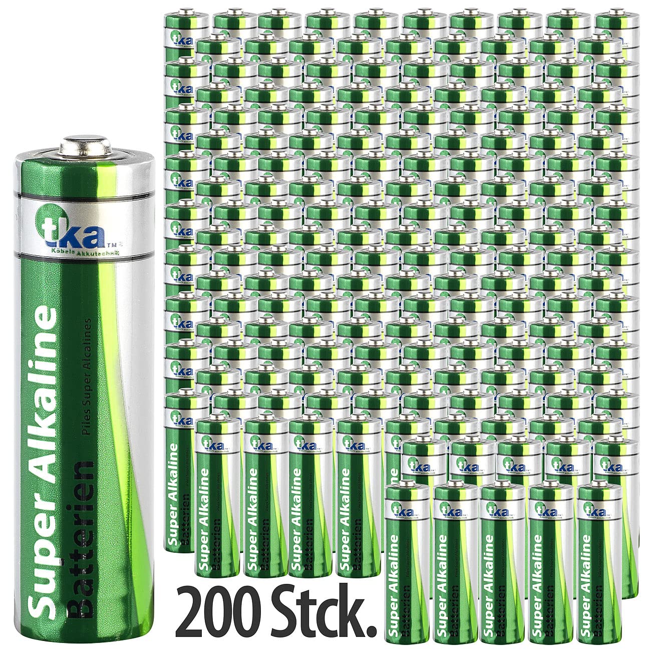 tka Köbele Akkutechnik batteria mn1500: Set da 200 Super-Alcaline-Batterie, Tipo AA/Mignon, 1,5 V