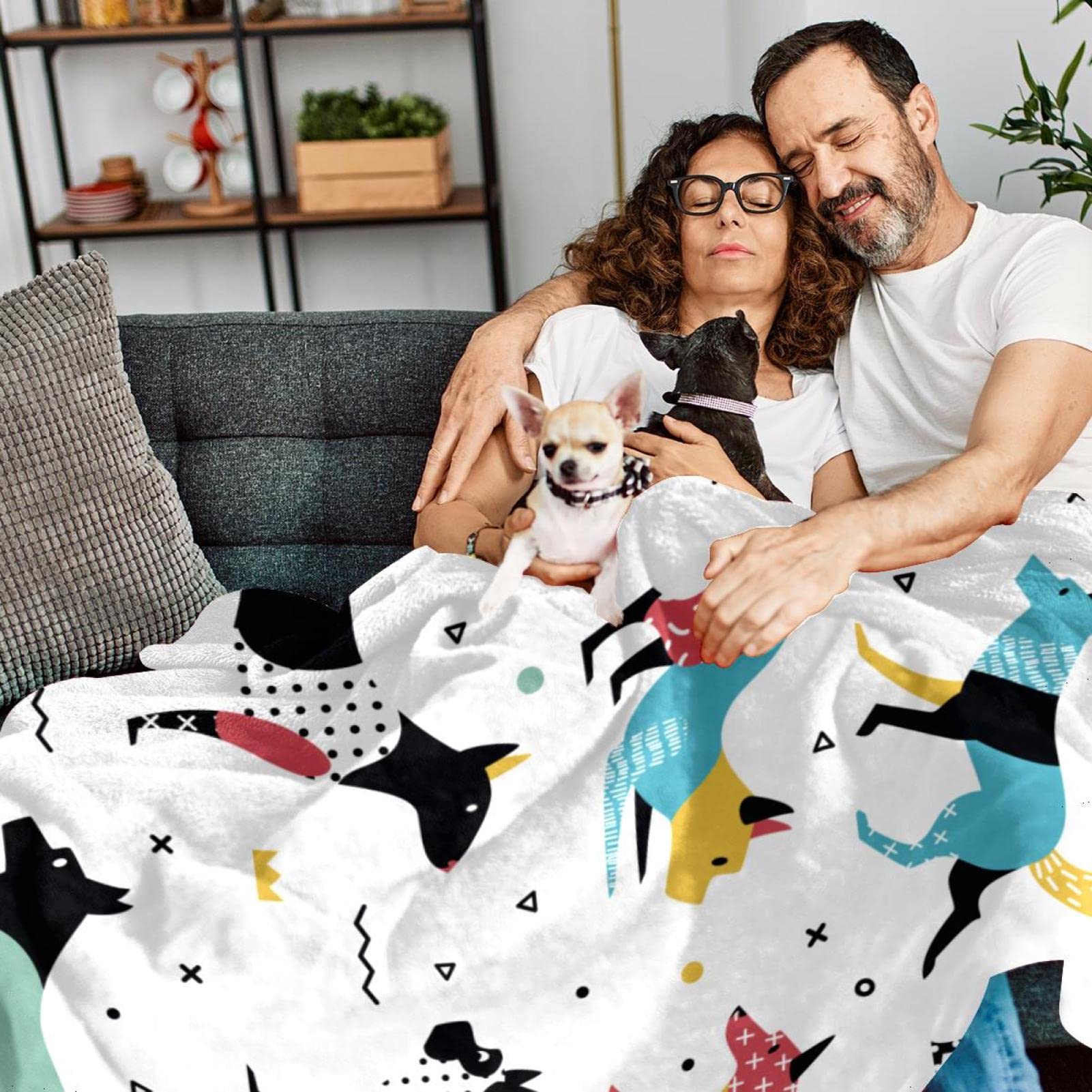 Manta de forro polar para perro, multilimpieza, para sofá, ligera, afelpada