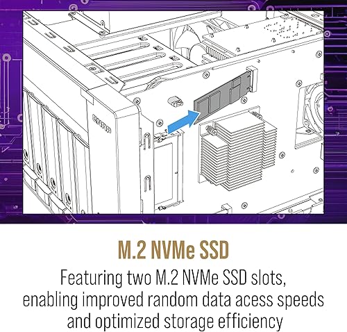 Miniatura 5 de QNAP TS-673A NAS AMD Ryzen Quad-Core de 2.5GbE de 6 bahías con conmutador no administrado QSW-1105-5T de 5 puertos y 2.5GbE