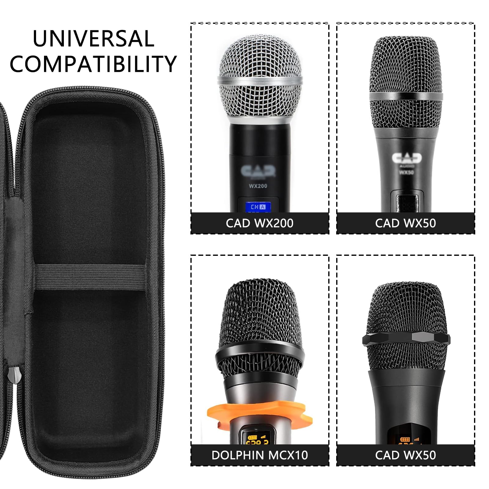 Musiin Microphone Portable Case, Compatible with CAD WX50, WX200, Dolphin MCX10, MCX20, Gemini Sound GMU-M100 - Image 4