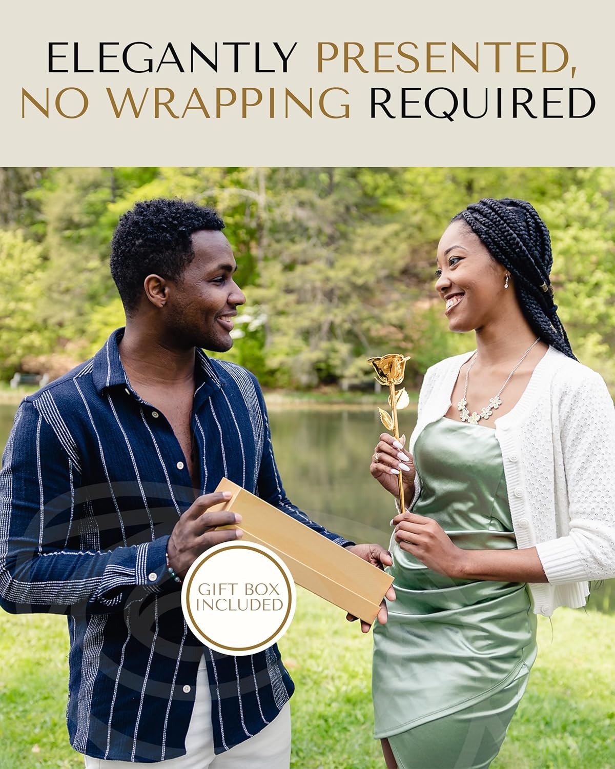 Forever Rose 24K Gold Dipped Real Rose – Handmade, Long-Lasting Preserved Flower in Gold Gift Box – Romantic Gift for Anniversary, Valentine's Day, Mother's Day, Birthday, Wedding, Wife, Girlfriend - Image 4