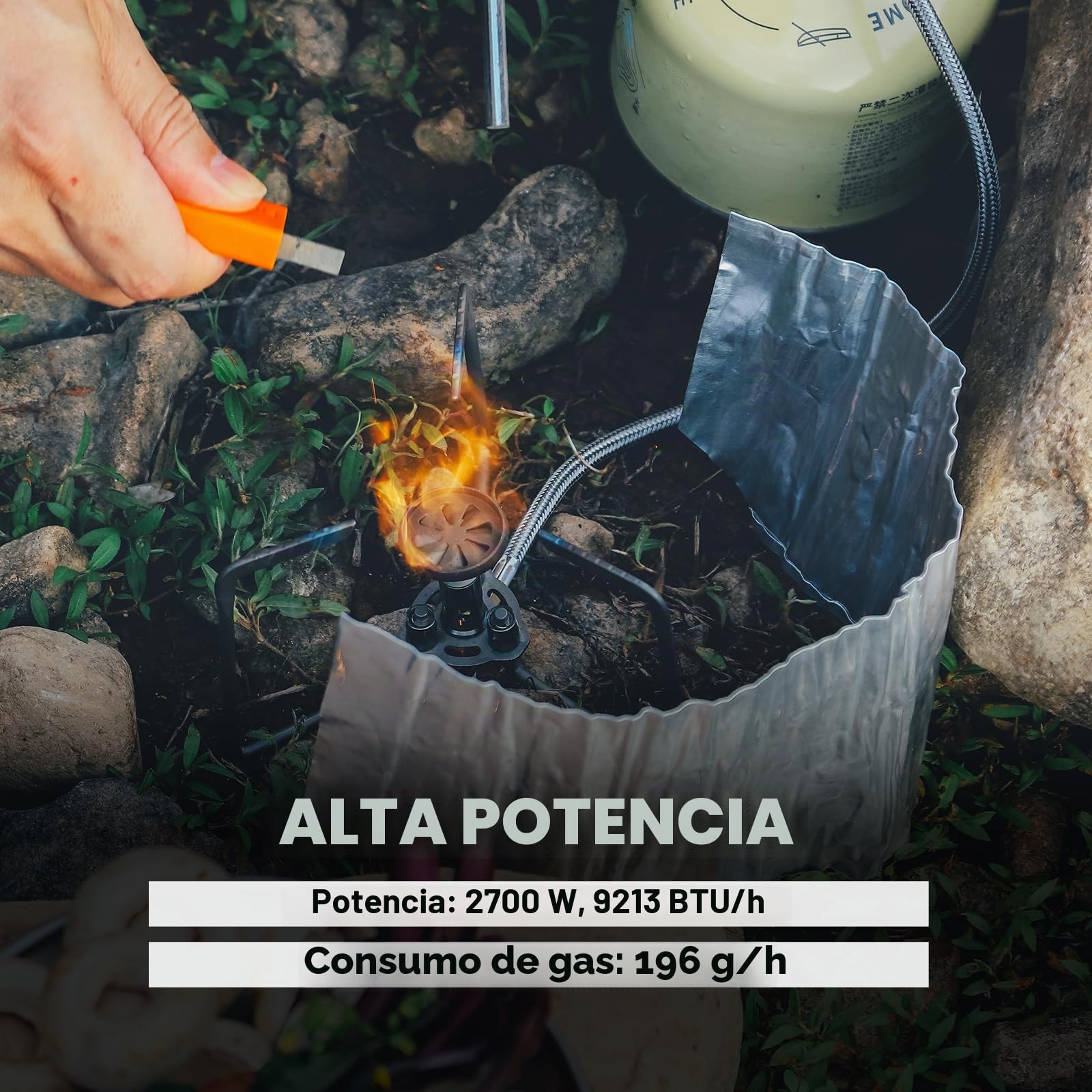 Fire-Maple Petrel Hornillo Ultraligero de Titanio – El Hornillo Remoto más Ligero del Mundo (95,5 g), 2,7 kW, Ebullición Rápida, Ideal para Senderismo, Trekking y Camping Minimalista
