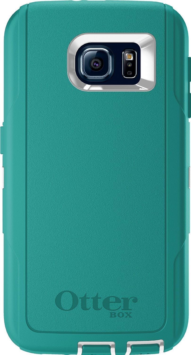 Otterbox Defender Series Case for Samsung Galaxy S6, Retail Packaging, White/Light Teal Blue