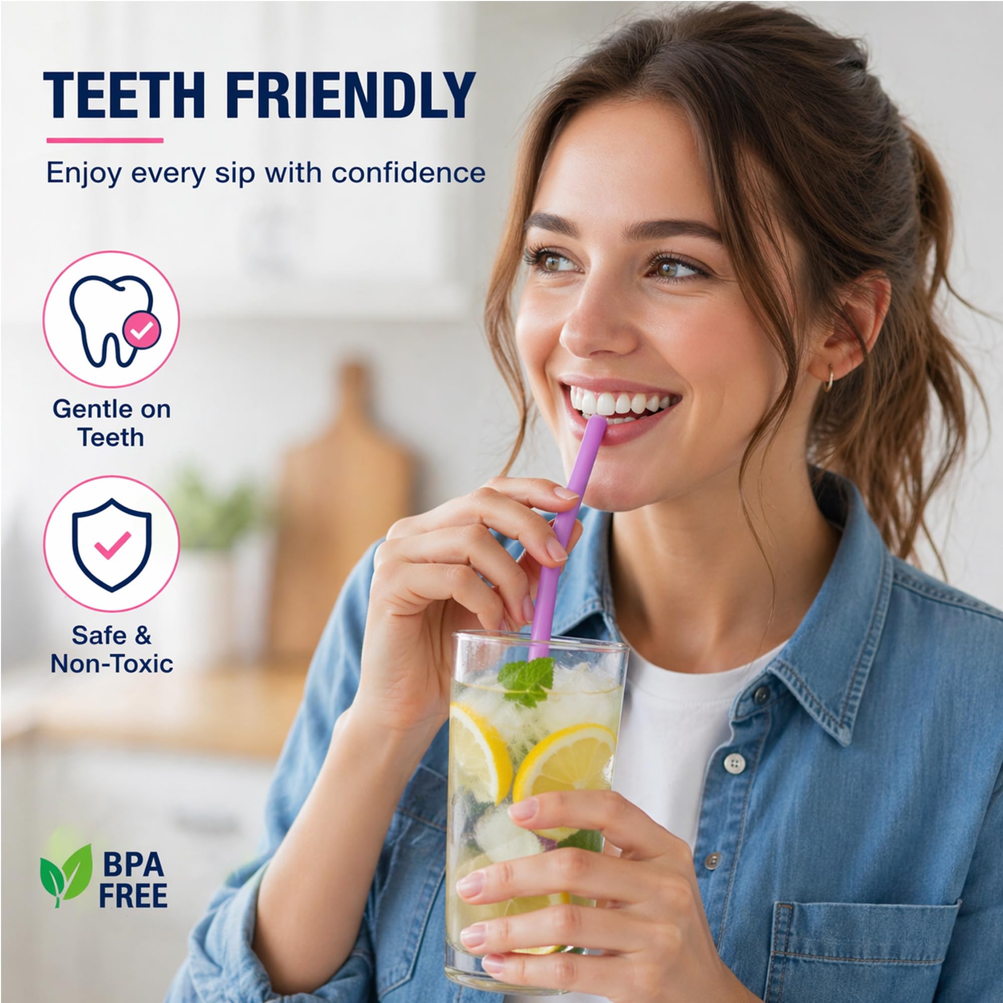 Wiederverwendbare Silikon-Trinkhalme, BPA-frei, inklusive Reinigungsbürste, 25,4 cm lang, extra breit, tolles Geschenk für Smoothies und Bubble Tee-Liebhaber, 5 Stück