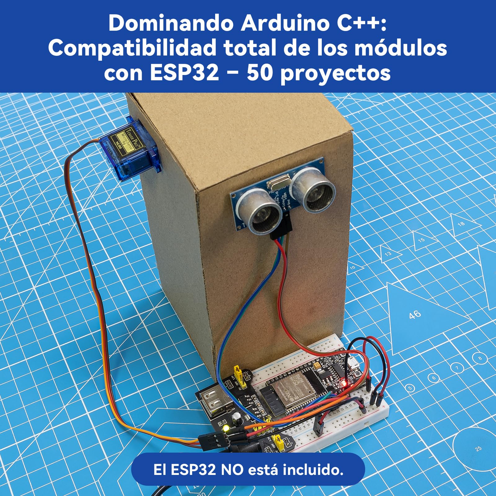 SunFounder Kit de Sensor Universal Compatible con Arduino Mega/R3/R4 Minima/WiFi Nano, Raspberry Pi 5/4B/3B+/Zero 2 W/, Pico W, ESP32, C++, Python, MicroPython, Principiantes e Ingenieros