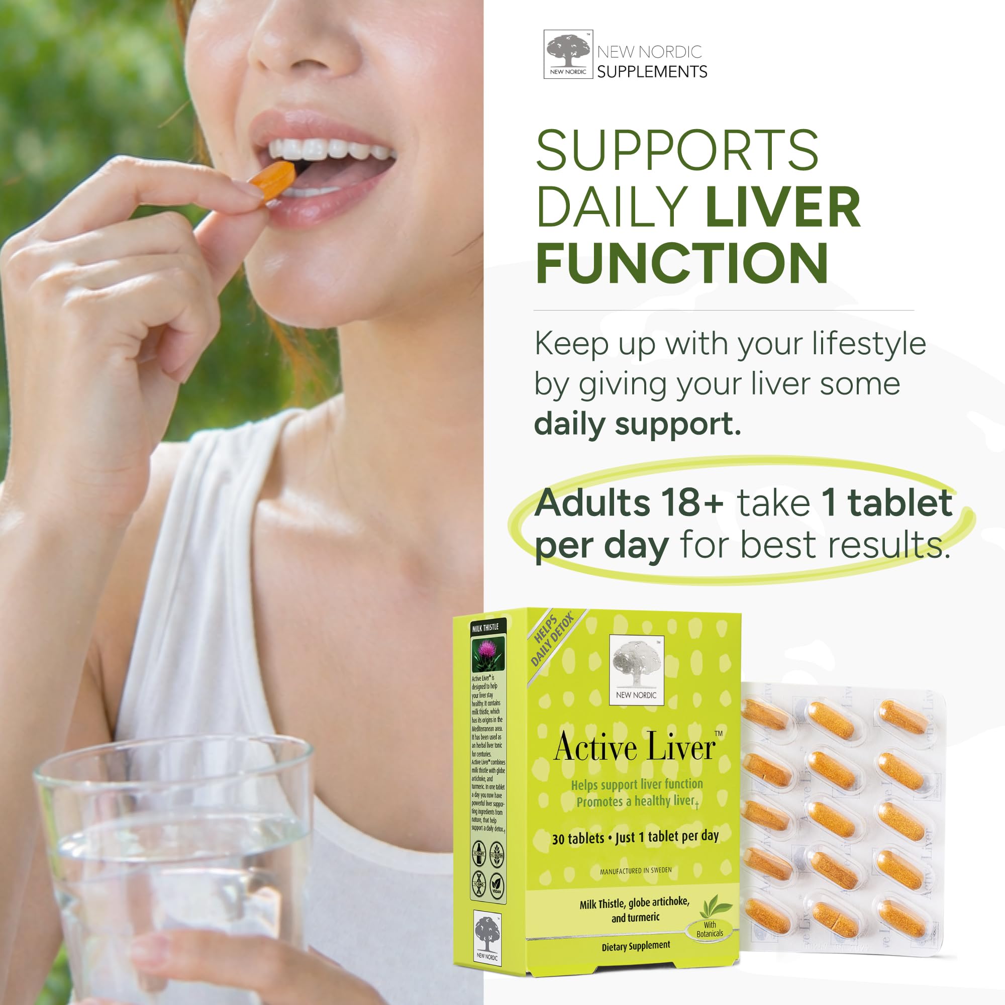 NEW NORDIC Active Liver Daily Support Supplement 30-Day Supply - 30 Tablets — Amazon image 4