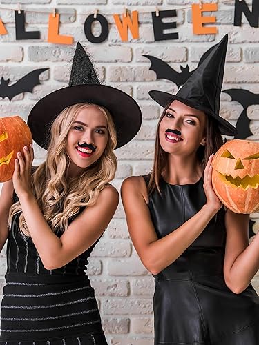 Miniatura 5 de Giegxin 175 piezas de bigotes falsos a granel para niños, pegados en bigotes para niños, bigotes autoadhesivos, bigotes, escuela, aula, disfraz,