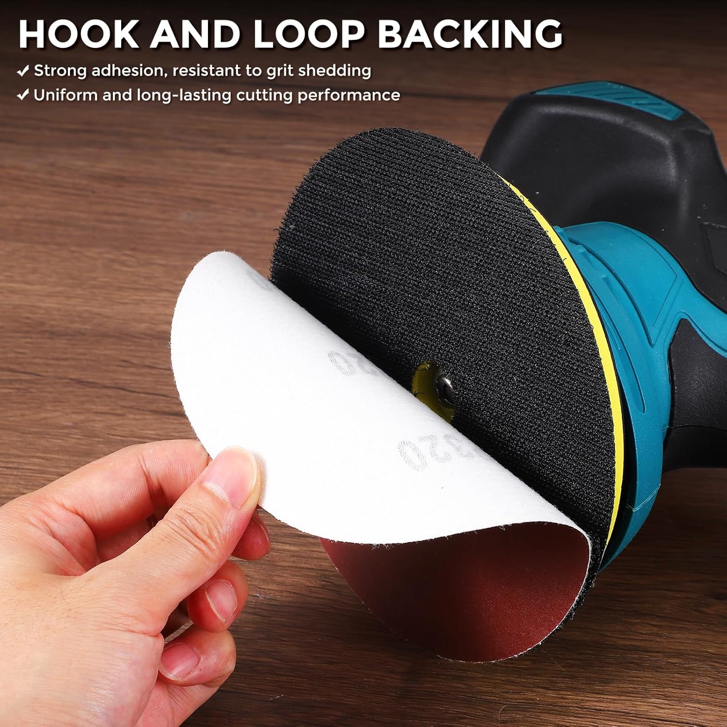 100 Pack Sanding Disc Kit 5 Inch 40/80/120/180/240/320/400/600/800/1000 Grit Hook and Loop Random Orbital Sandpaper for Drywall Sander Wood Metal