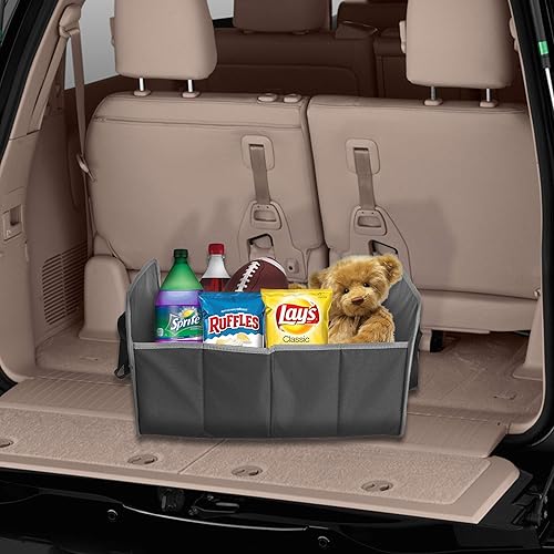 Miniatura 6 de FH Group Contenedor de almacenamiento plegable para automóvil, contenedor de almacenamiento de acordeón expandible para automóvil, organizador de