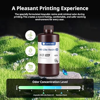 ANYCUBIC Upgraded ABS-Like Resin 2.0, HD Grey, 1kg