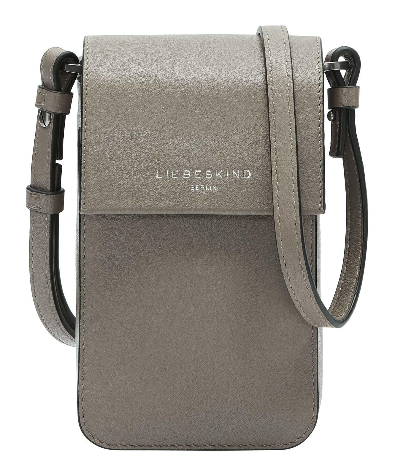 LIEBESKIND BERLIN Leather cross body bag phone pouch Lea Mobile Pouch Neutral Gray taupe