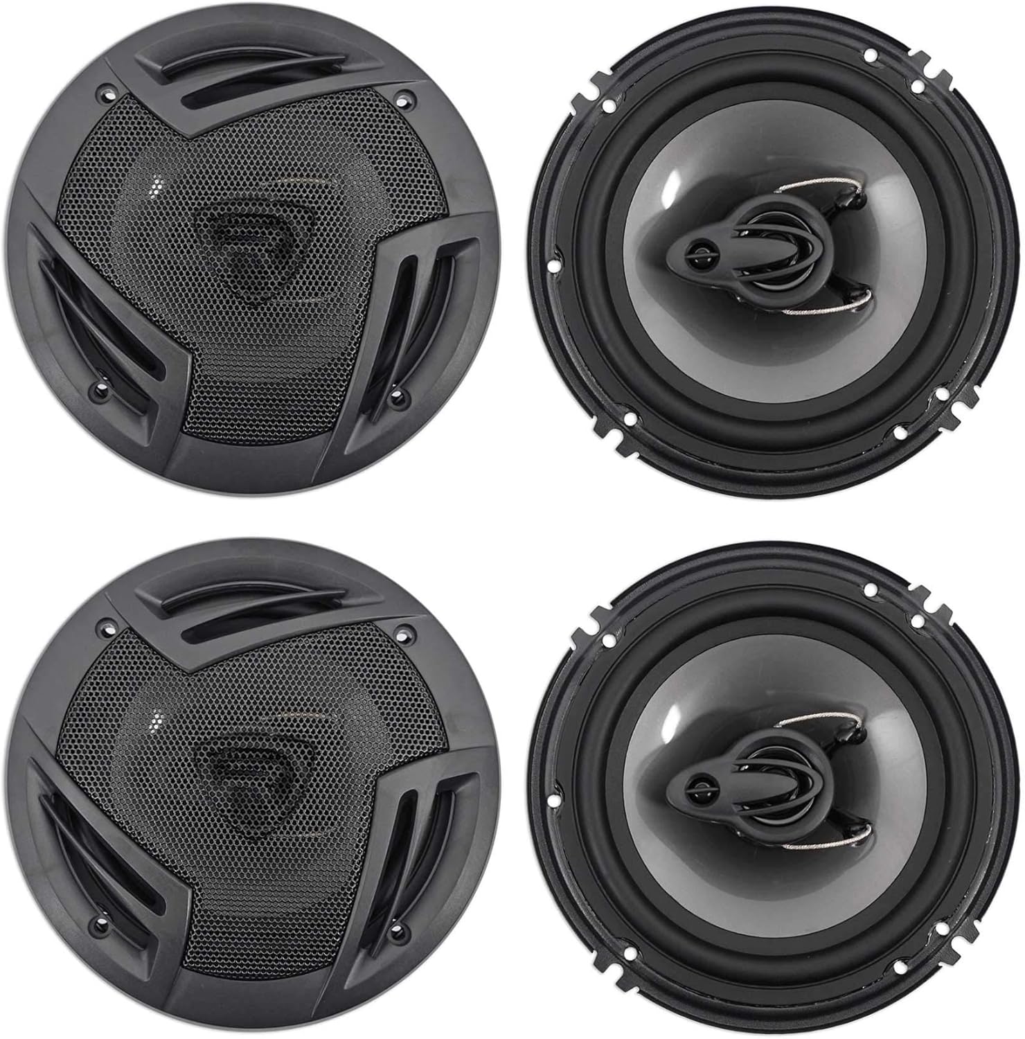 Rockville RV6.3A (2 Pairs) 6.5" 3-Way Car Speakers 750W Peak/140W RMS CEA Compliant - 4 Speakers Total