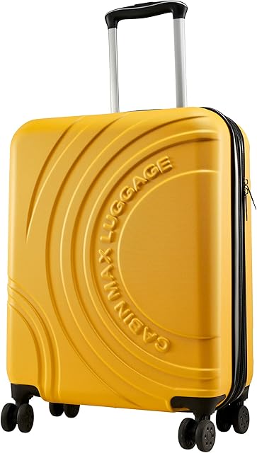 Cabin Max 55x40x20cm Velocity Suitcase 4 Wheel Luggage Cabin Bags Suitable for Ryanair, Easyjet, Jet 2 Paid Carry On (Tuscan Yellow 40L)