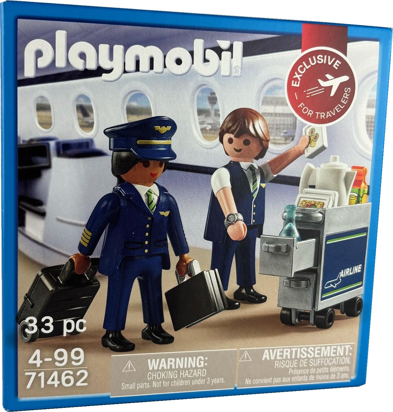 PLAYMOBIL - 71462 - Pilot + Flight Attendant Set - 33 Pieces - Exclusive for Travelers - Limited Edition, Multicolor, 4 cm