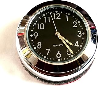 Enfield Interceptor & Continental GT Cache écrou de Tige avec Horloge (Cadran Noir)